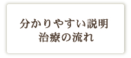 分かりやすい説明治療の流れ