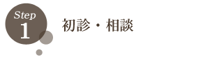 STEP1 初診・相談